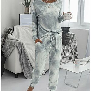Tie dye crewneck sweatshirt and pocket joggers